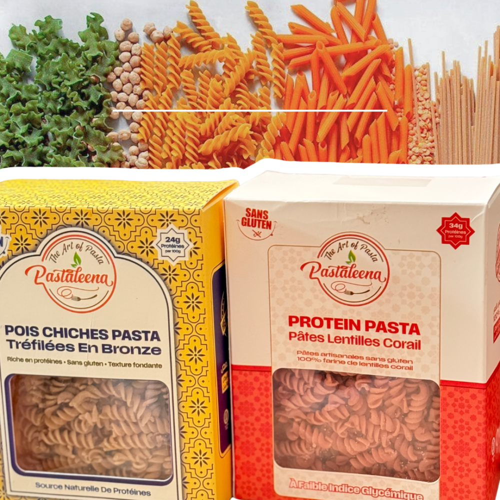 Pack Dégustation ( 2 fusillis lentilles corail + 2 Fusillis pois chiches )